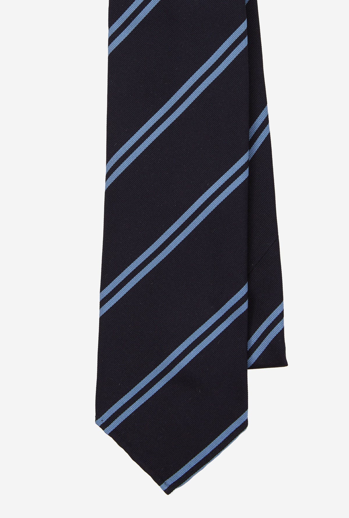 Mogador Silk Tie Navy Sky Stripe