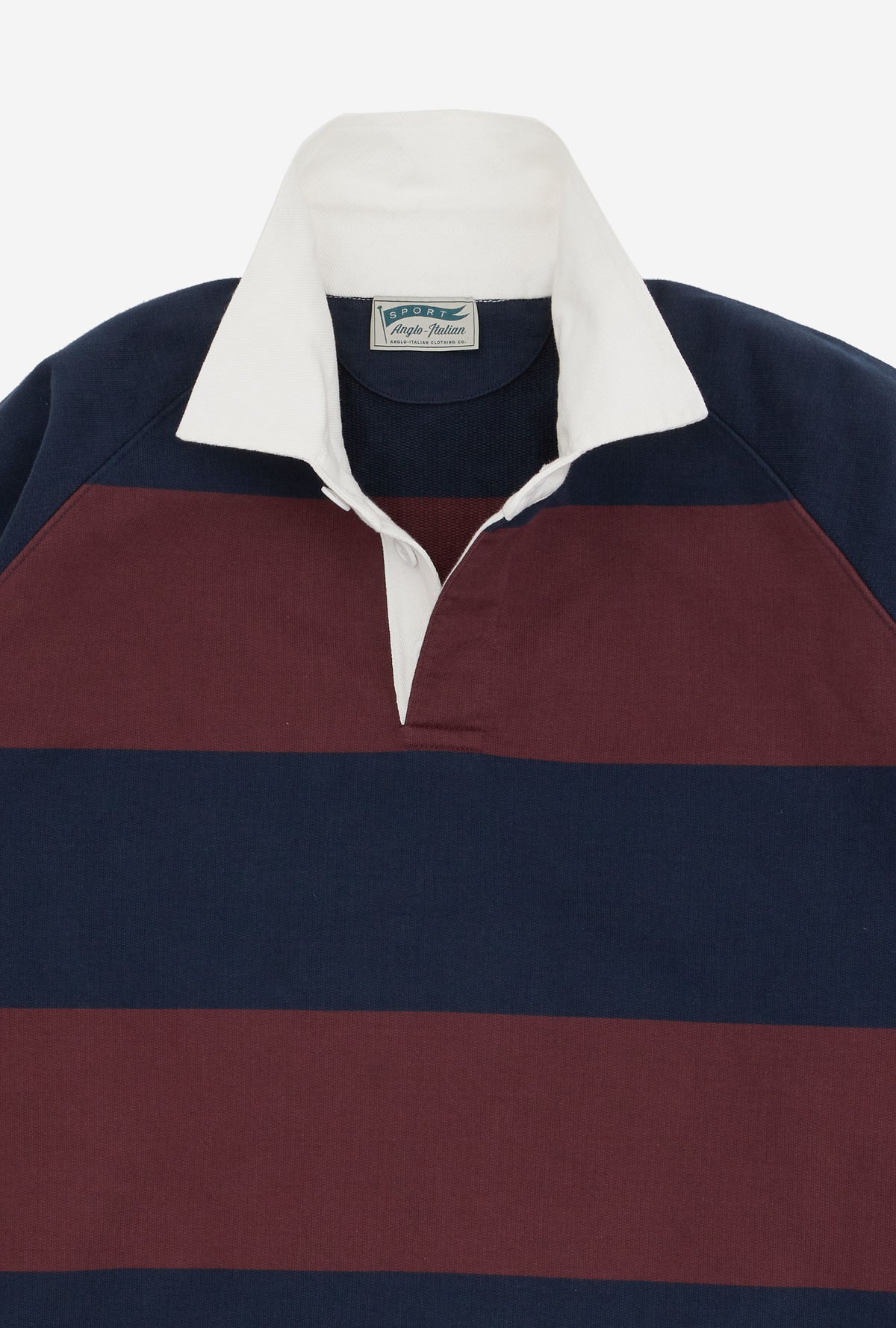 Rugby Shirt Navy Burgundy Stripe