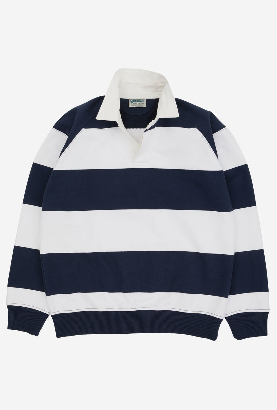 Rugby Shirt Navy Ecru Stripe