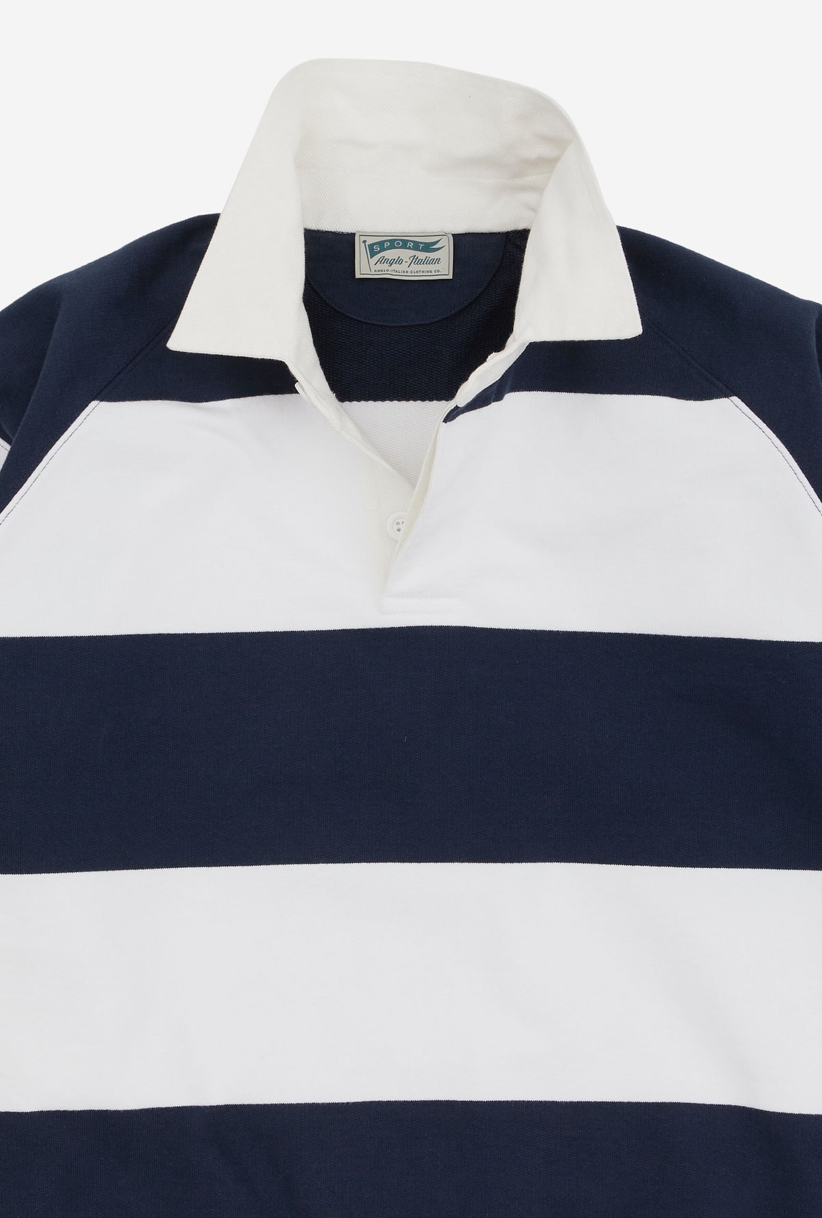 Rugby Shirt Navy Ecru Stripe