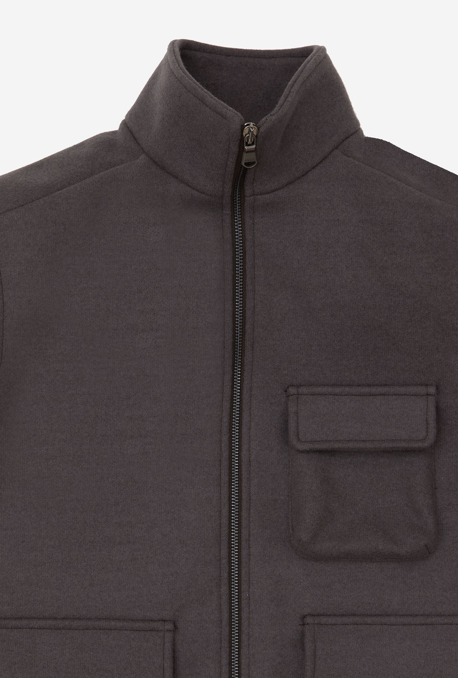 Gilet Wool Jersey Taupe