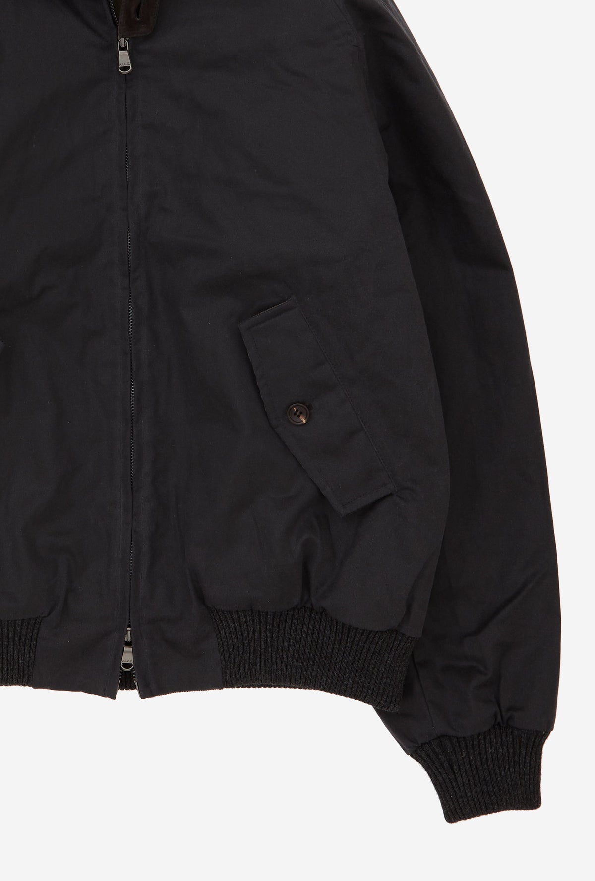 Bomber Jacket Waxed Cotton Charcoal