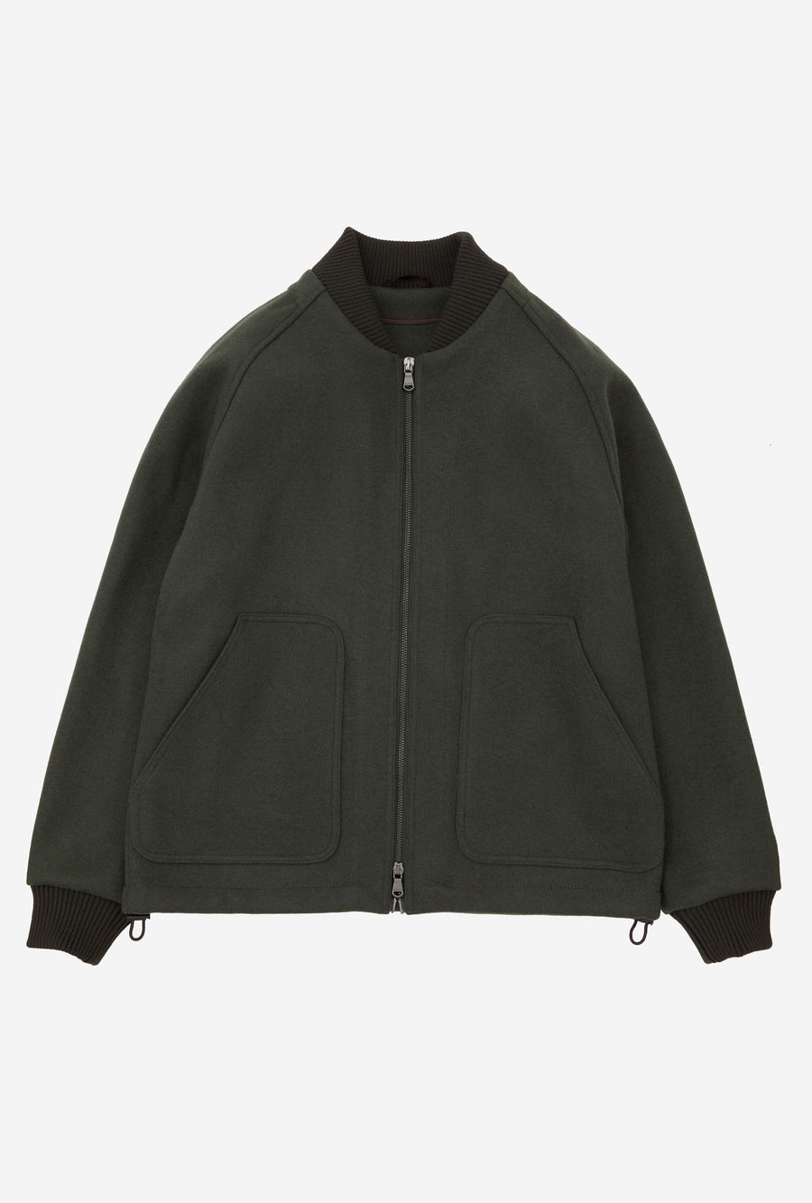 Bomber Wool Jersey Forest