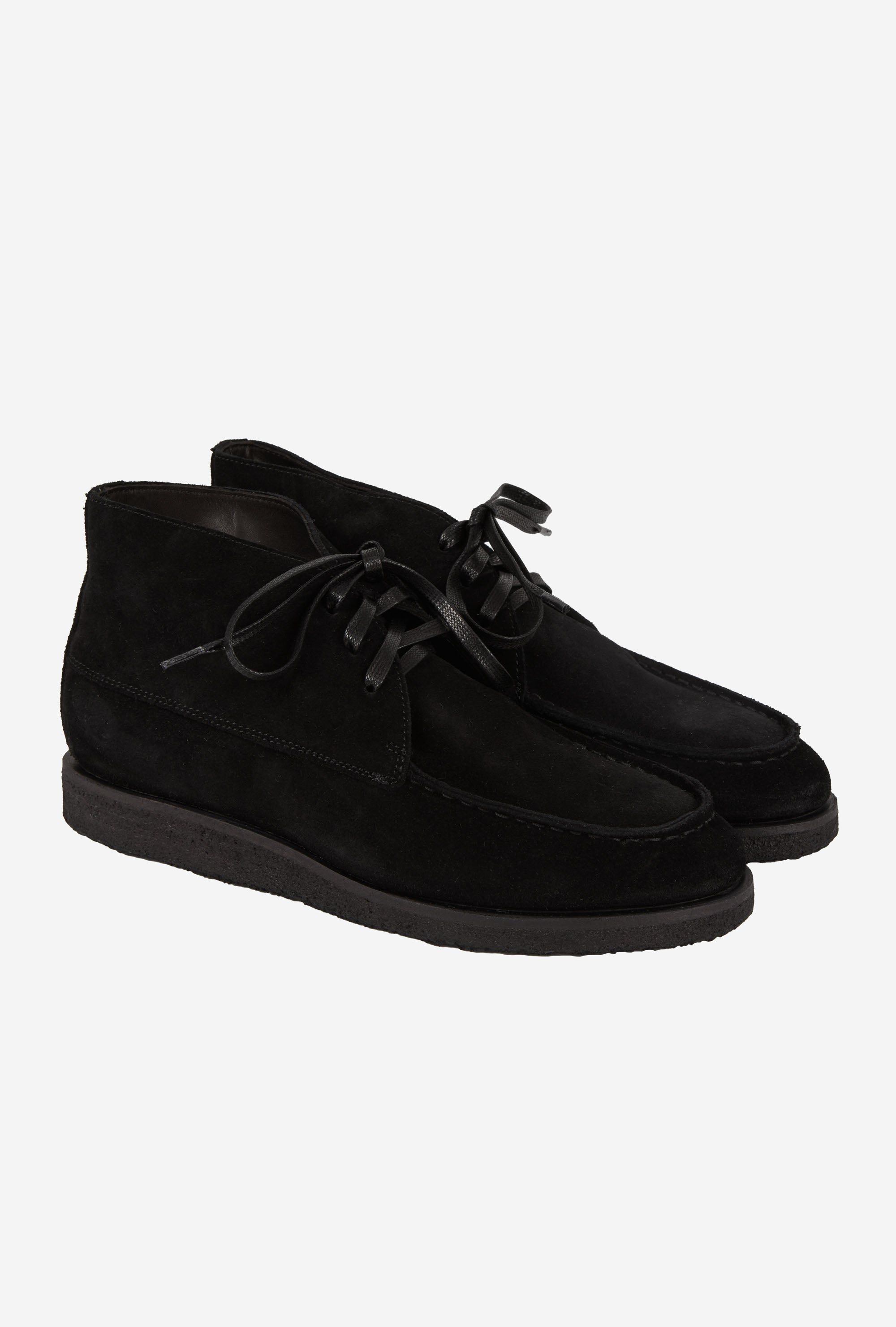 Alpine Boot Crepe Sole Black Suede