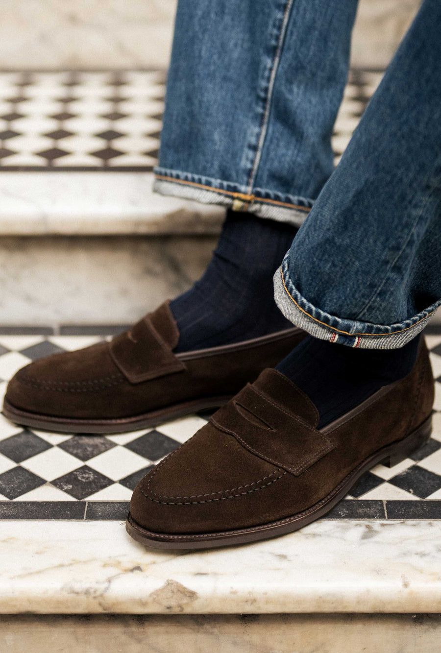 Crockett & Jones Unley Loafer Brown Suede City Sole