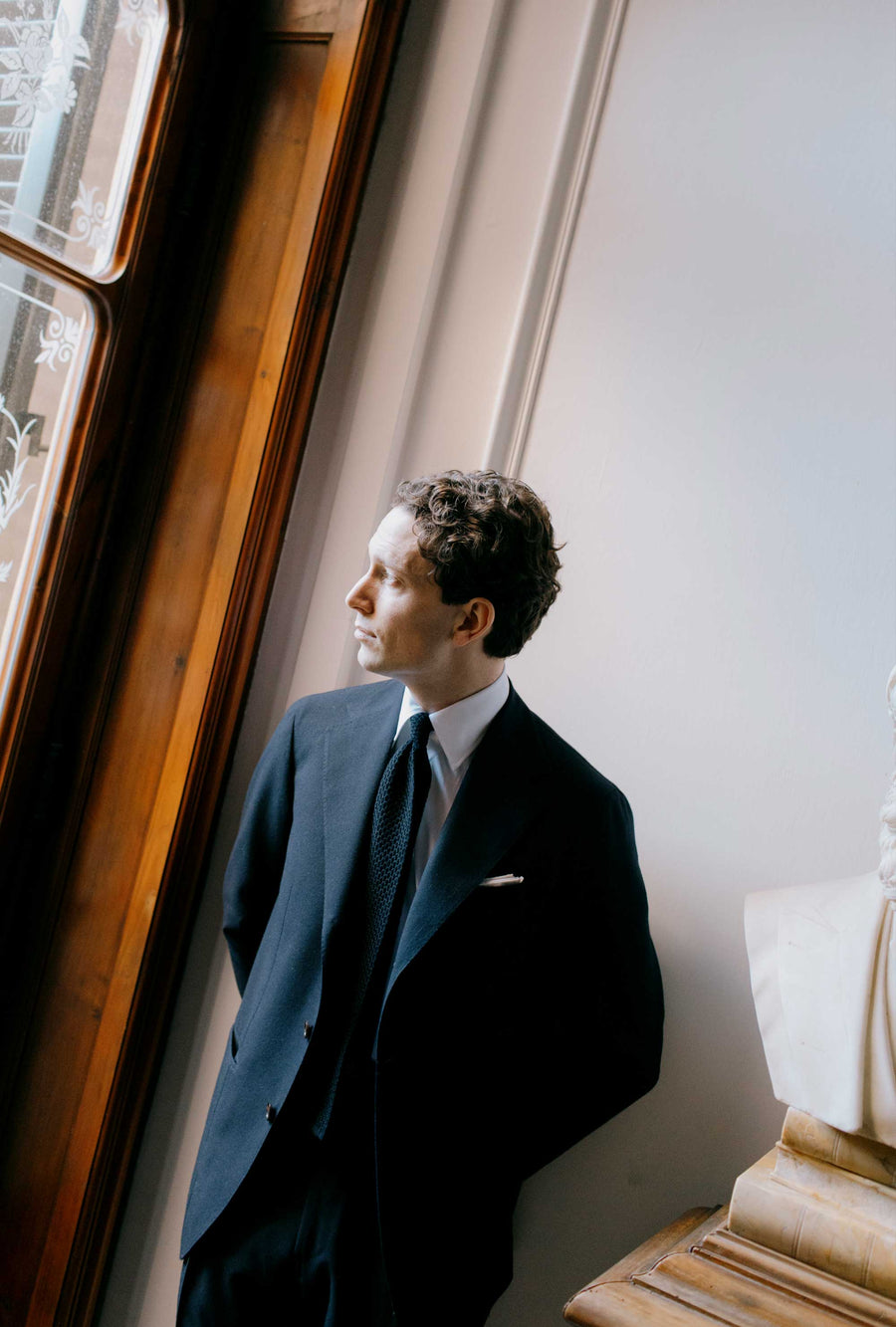 Suit Single Breasted Navy High-Twist Wool