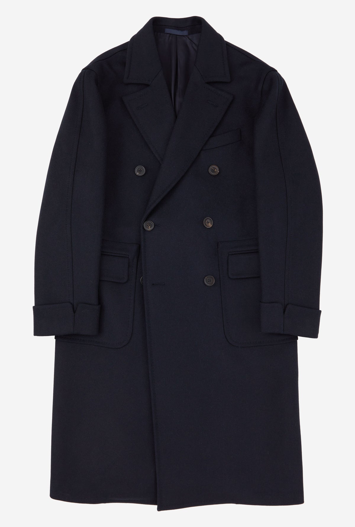 Double Breasted Martingala Coat Navy
