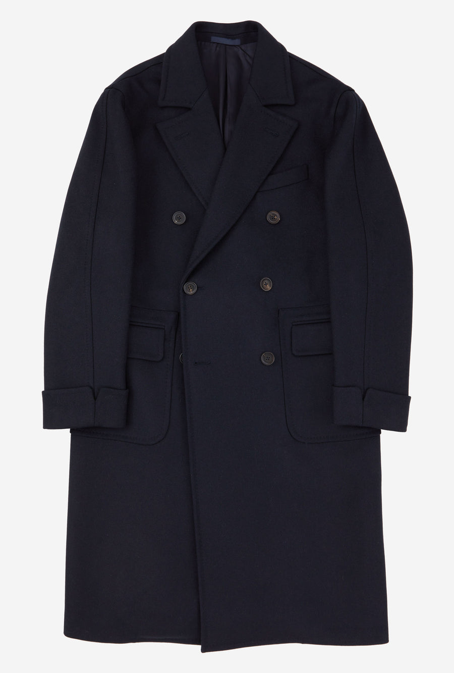 Double Breasted Martingala Coat Navy